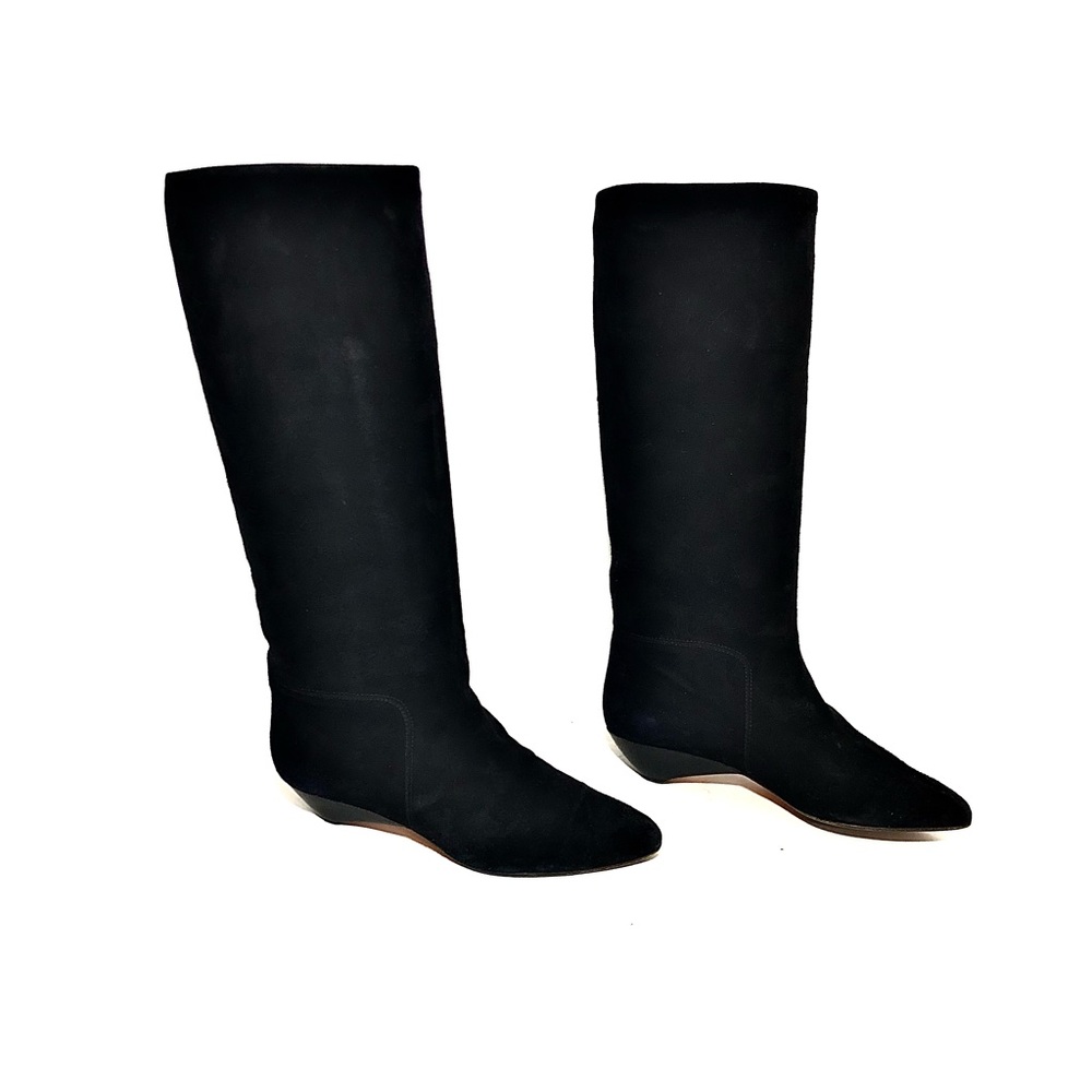Vintage Walter Steiger Black Suede Pull On Boots
